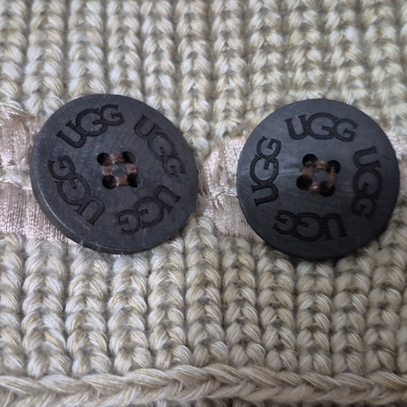 UGG Women's Beige Knit Button Boots - Picture 9 of 15